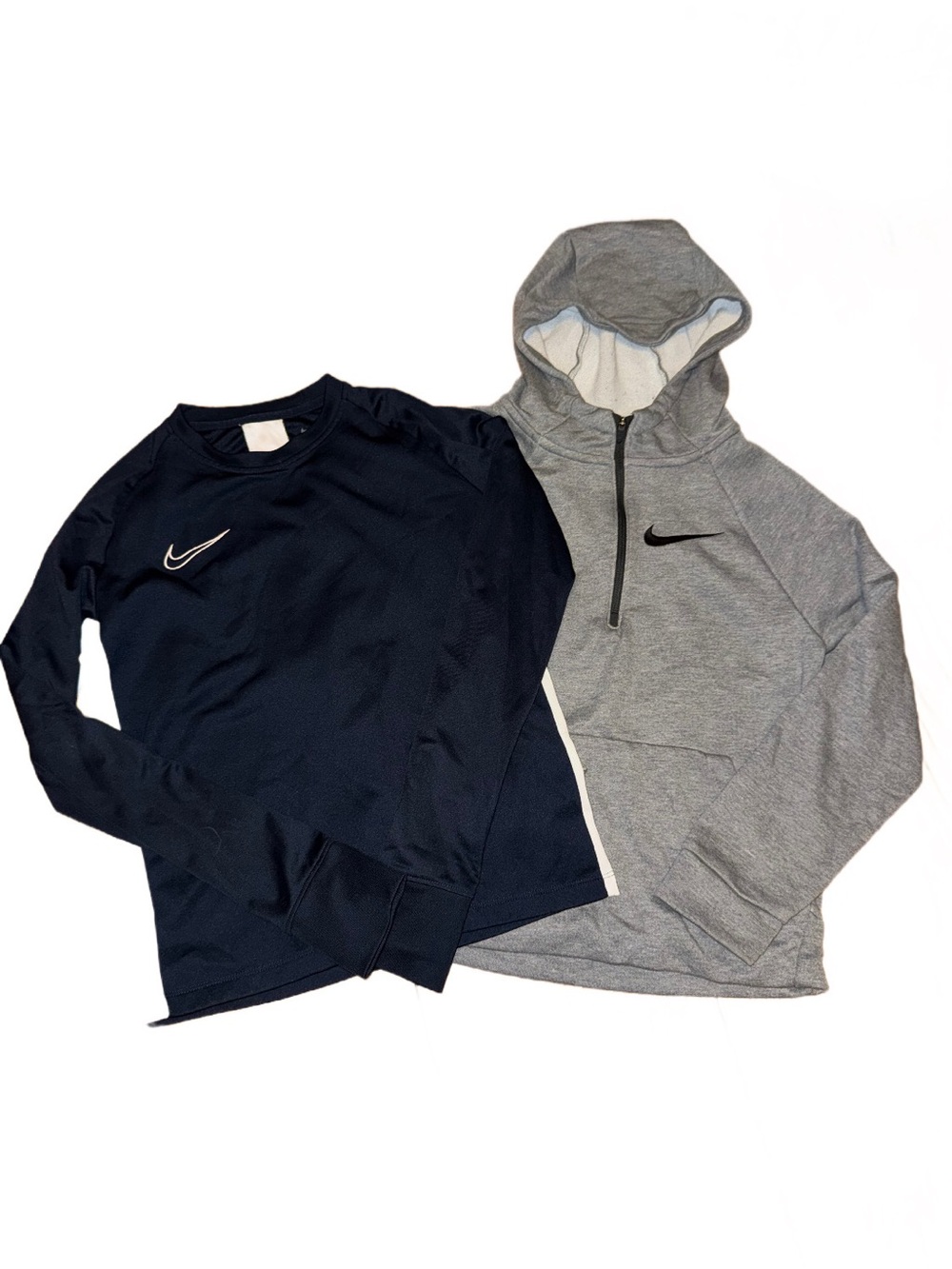 Nike Long Sleeve Crew & Hoodie Sweatshirt Bundle Boys Size Medium